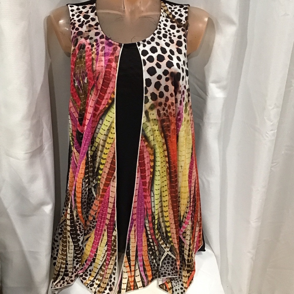 Chic Leopard Print Sleeveless Blouse